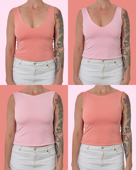 FRANKIE 4 IN 1 TANK TOP PEACH & STRAWBERRY