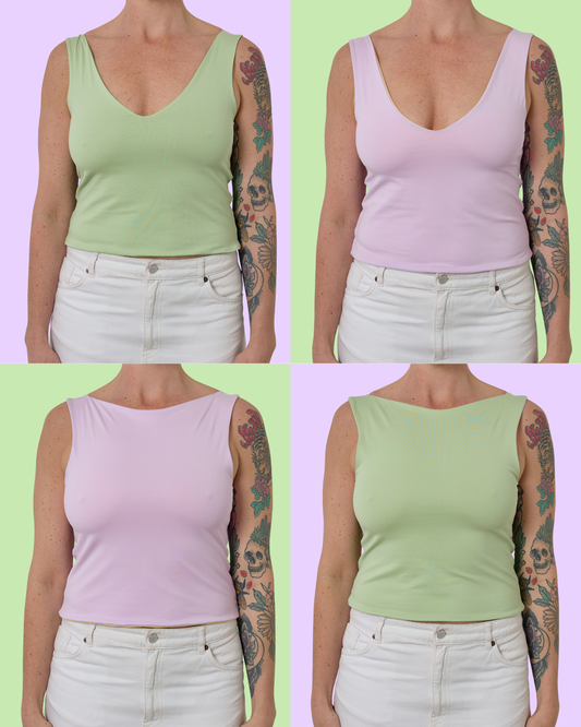 FRANKIE 4 IN 1 TANK TOP KIWI & LAVENDER