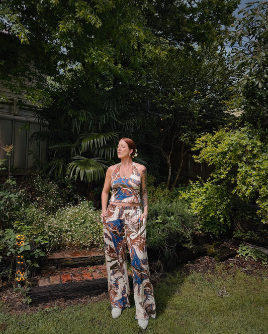 LOLA WIDE LEG PANTS DESERT MIRAGE