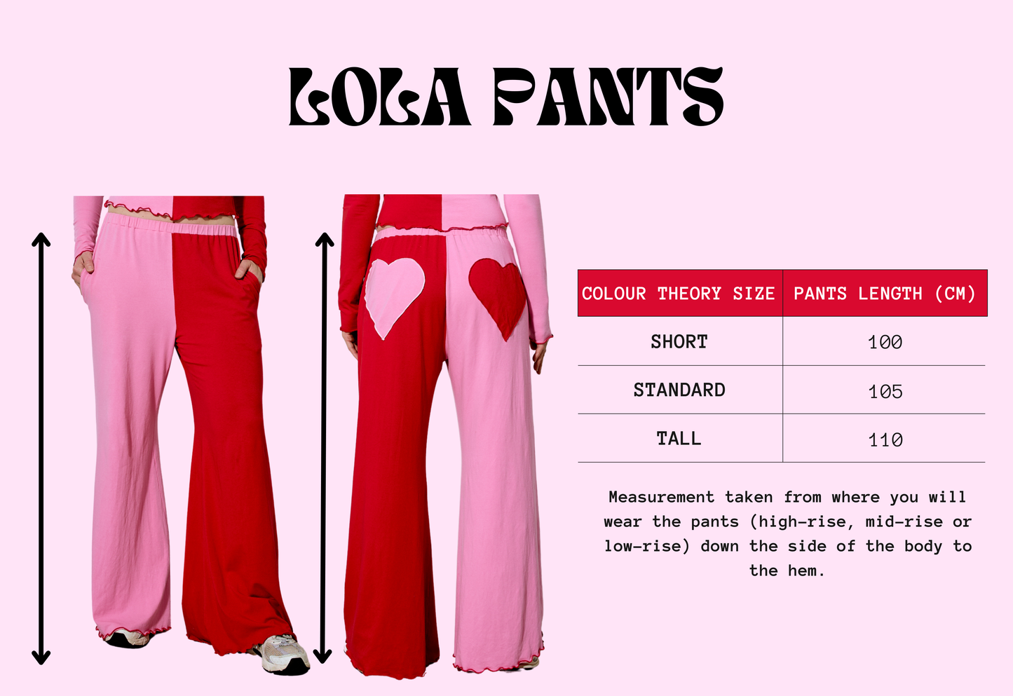 LOLA WIDE LEG PANTS CHERRY BUBBLEGUM
