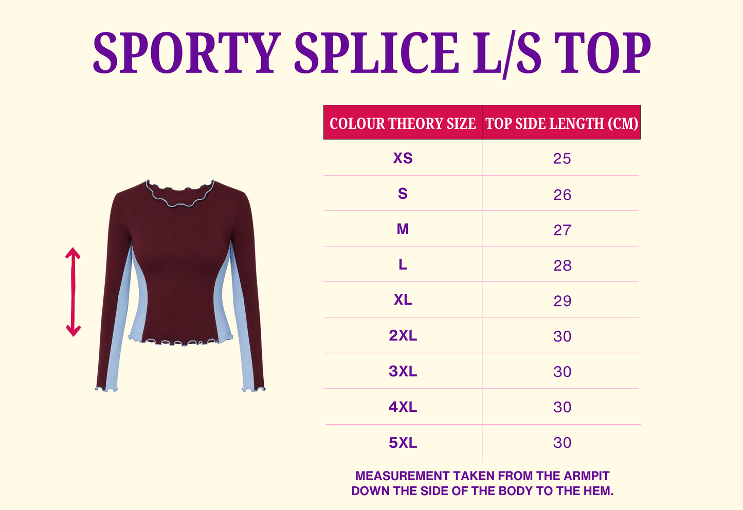 SPORTY SPLICE LONG SLEEVE TOP ENDLESS SUMMER