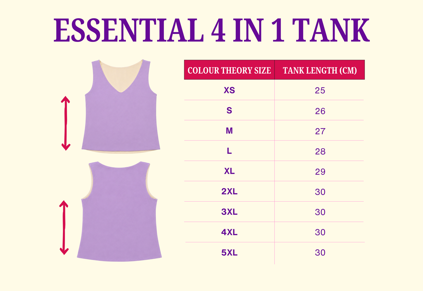 ESSENTIAL 4 IN 1 TANK TOP CHERRY BUBBBLEGUM