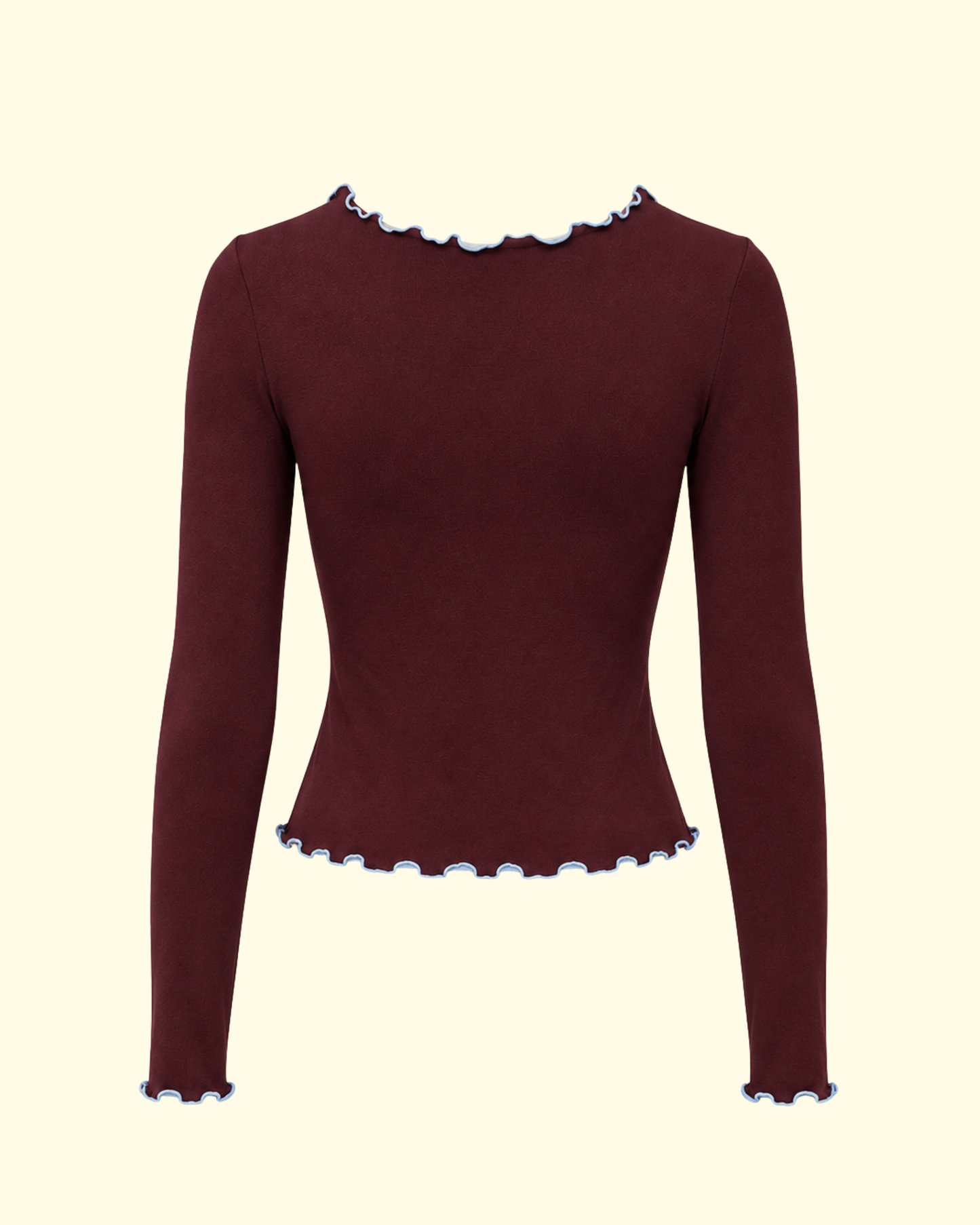 LOLA 2 IN 1 LONG SLEEVE TOP BURGENDY