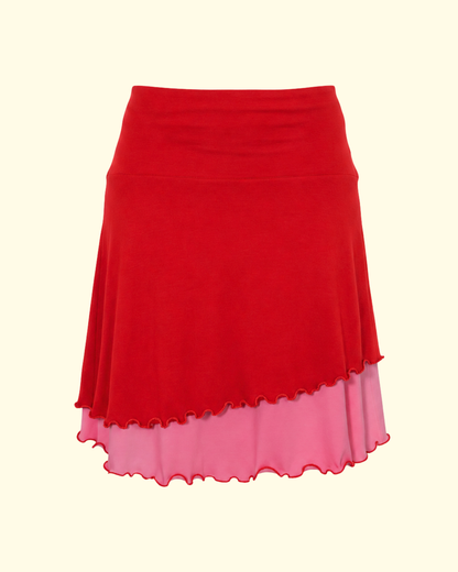 ROSIE MIDI SKIRT CHERRY BUBBLEGUM