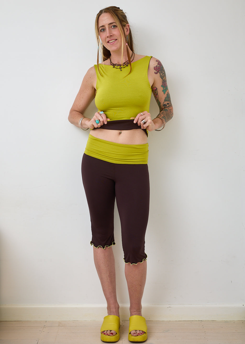 Essential 4 in 1 Tank Top - Wasabi & Truffle