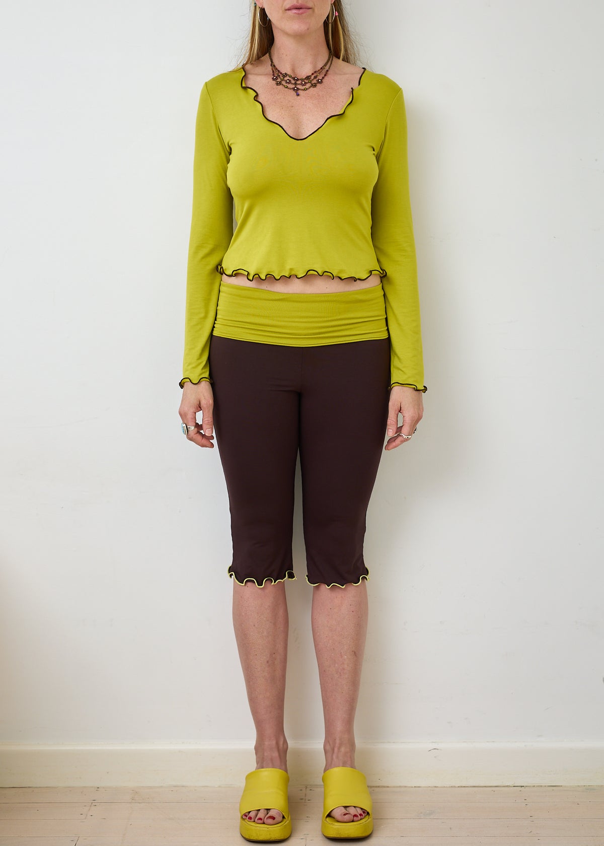 Lola 2 in 1 Long Sleeve Top - Wasabi