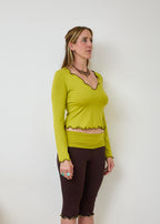 Lola 2 in 1 Long Sleeve Top - Wasabi