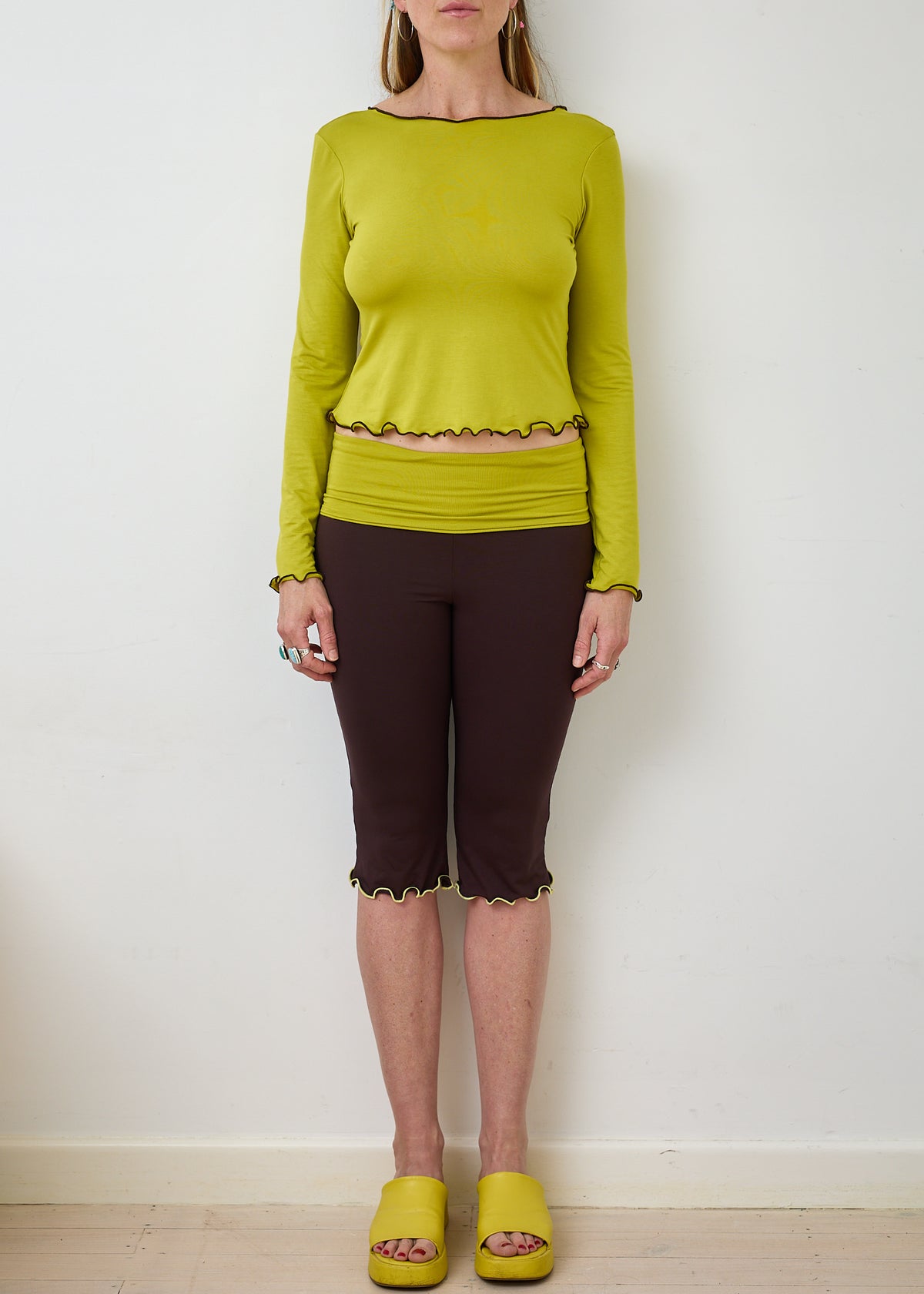 Lola 2 in 1 Long Sleeve Top - Wasabi