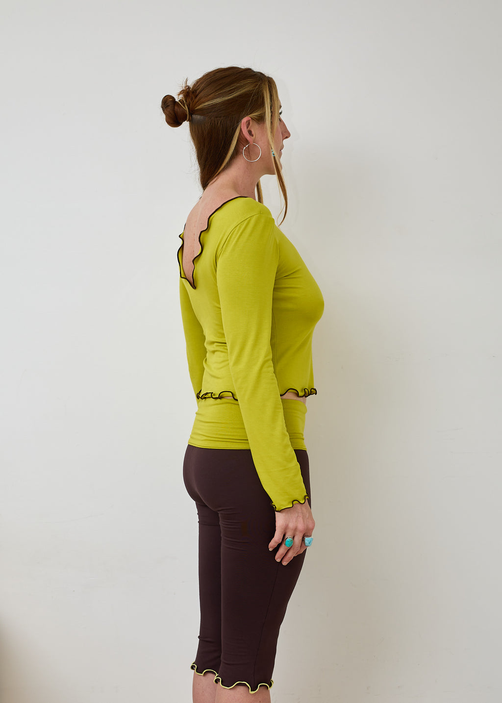 Lola 2 in 1 Long Sleeve Top - Wasabi