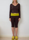 Lola 2 in 1 Long Sleeve Top - Truffle
