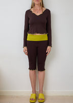 Lola 2 in 1 Long Sleeve Top - Truffle