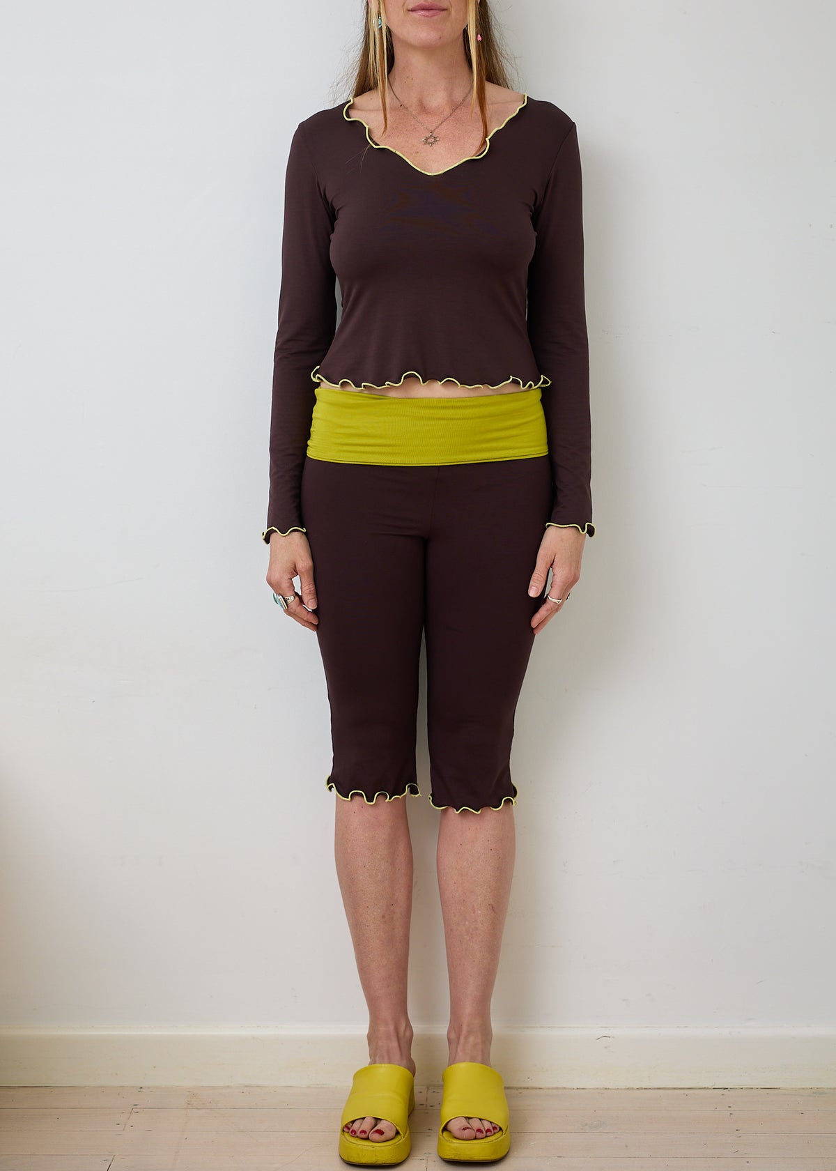 Lola 2 in 1 Long Sleeve Top - Truffle