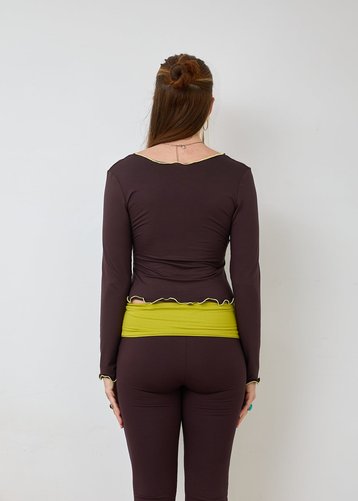 Lola 2 in 1 Long Sleeve Top - Truffle
