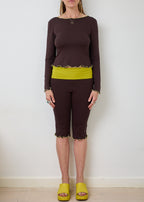 Lola 2 in 1 Long Sleeve Top - Truffle