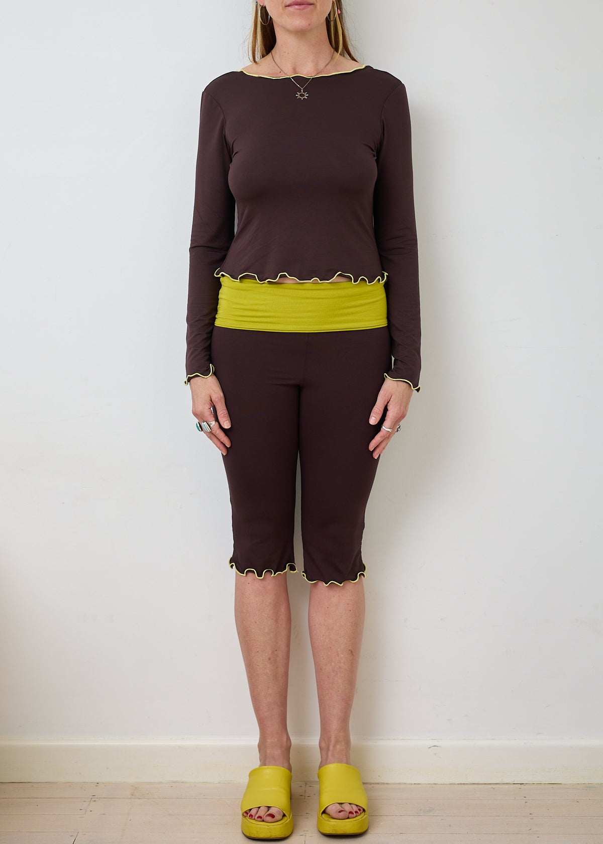 Lola 2 in 1 Long Sleeve Top - Truffle
