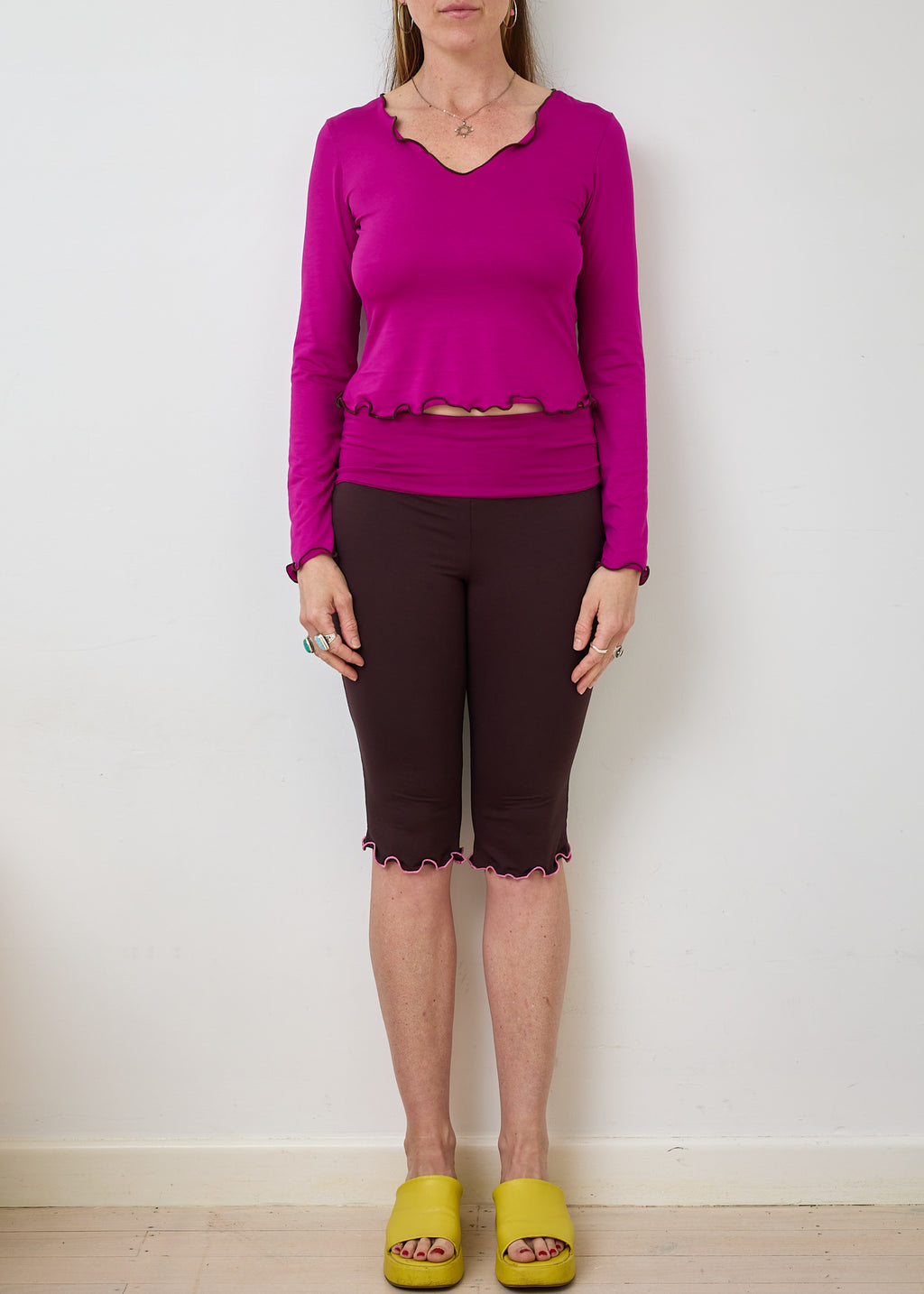 Lola 2 in 1 Long Sleeve Top - Hibiscus