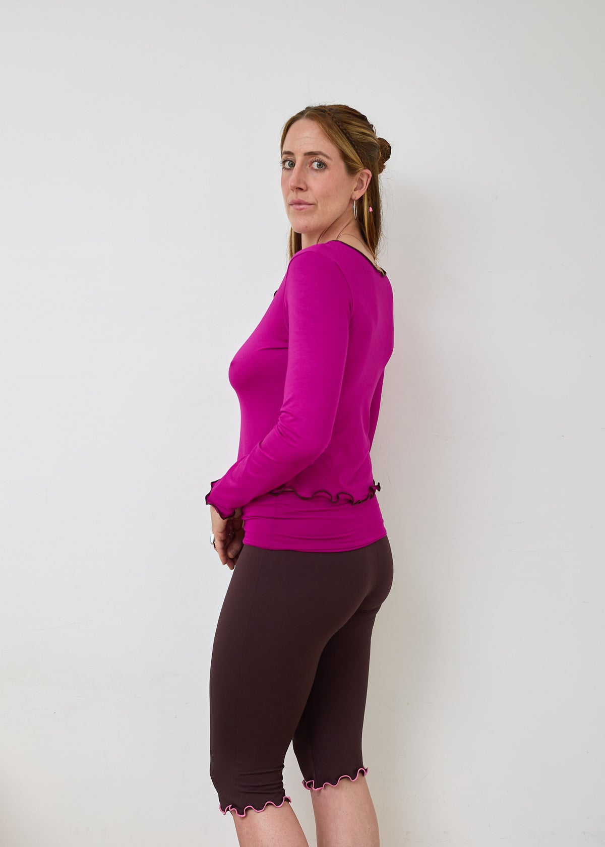 Lola 2 in 1 Long Sleeve Top - Hibiscus