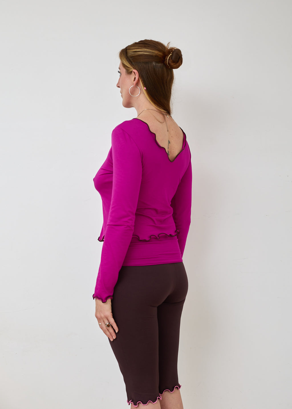 Lola 2 in 1 Long Sleeve Top - Hibiscus