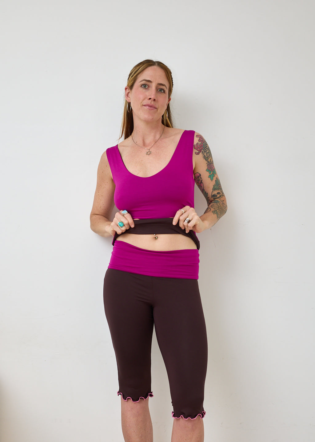 Essential 4 in 1 Tank Top - Hibiscus & Truffle