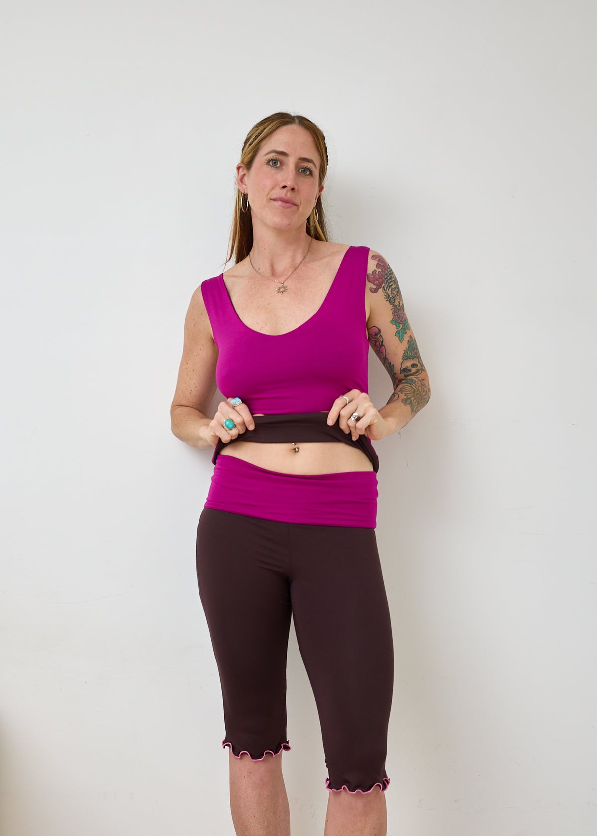 Essential 4 in 1 Tank Top - Hibiscus & Truffle