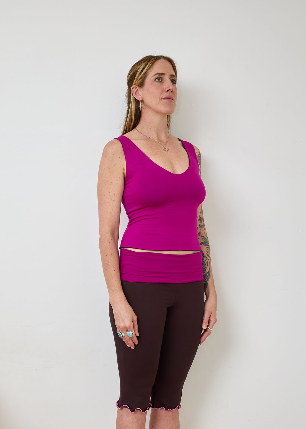 Essential 4 in 1 Tank Top - Hibiscus & Truffle