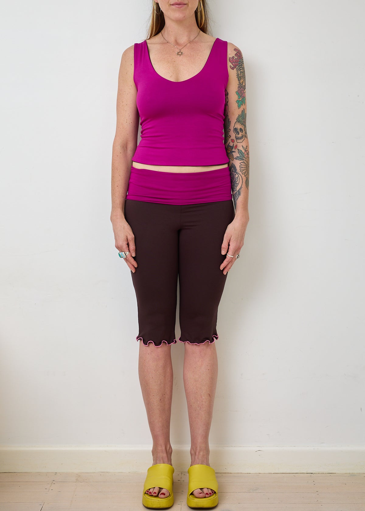 Essential 4 in 1 Tank Top - Hibiscus & Truffle