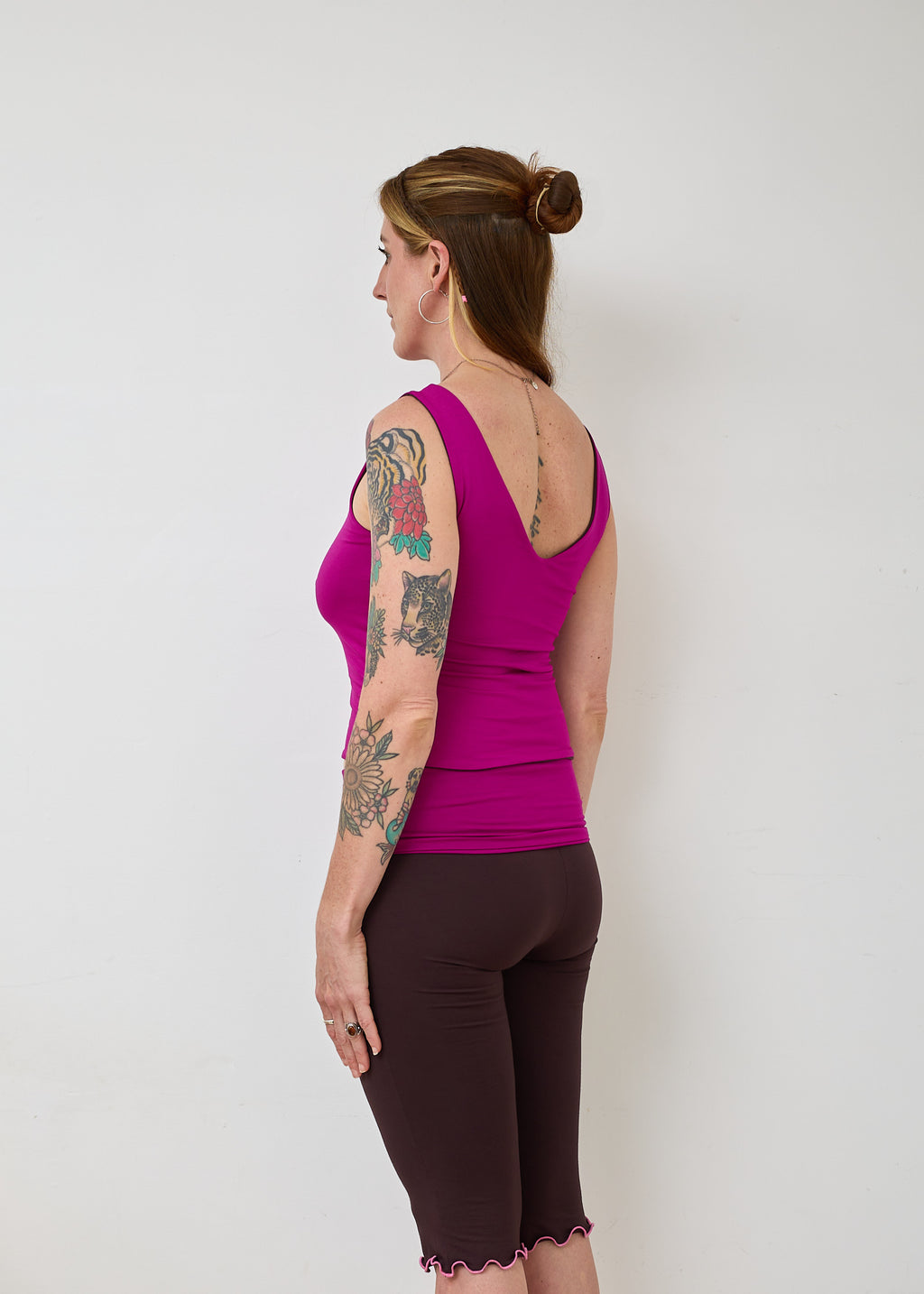 Essential 4 in 1 Tank Top - Hibiscus & Truffle