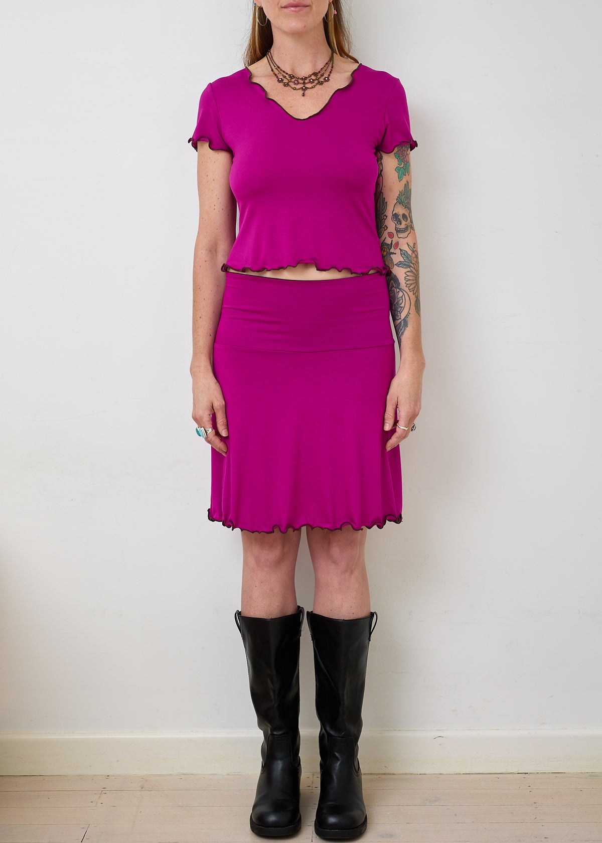 2 in 1 Skirt - Hibiscus & Truffle