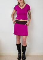 2 in 1 Skirt - Hibiscus & Truffle