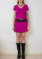 2 in 1 Skirt - Hibiscus & Truffle