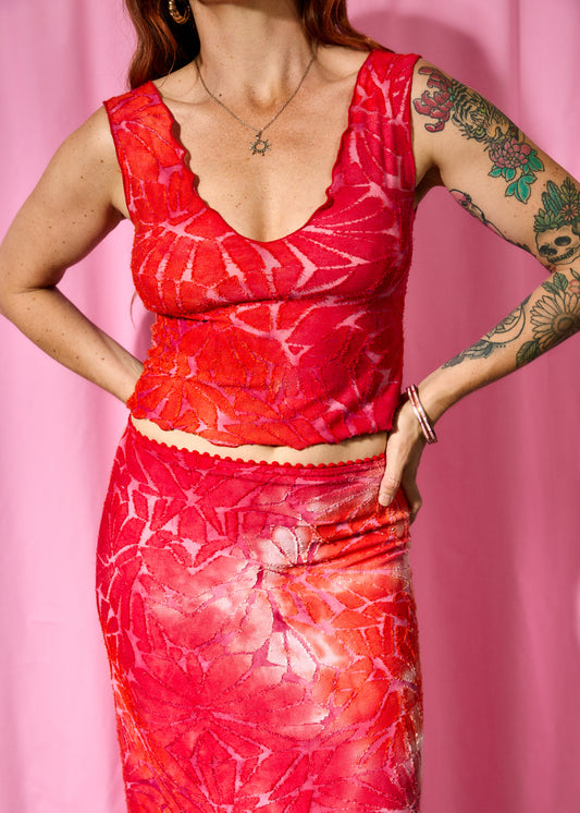 2 IN 1 TANK RED BLOOM