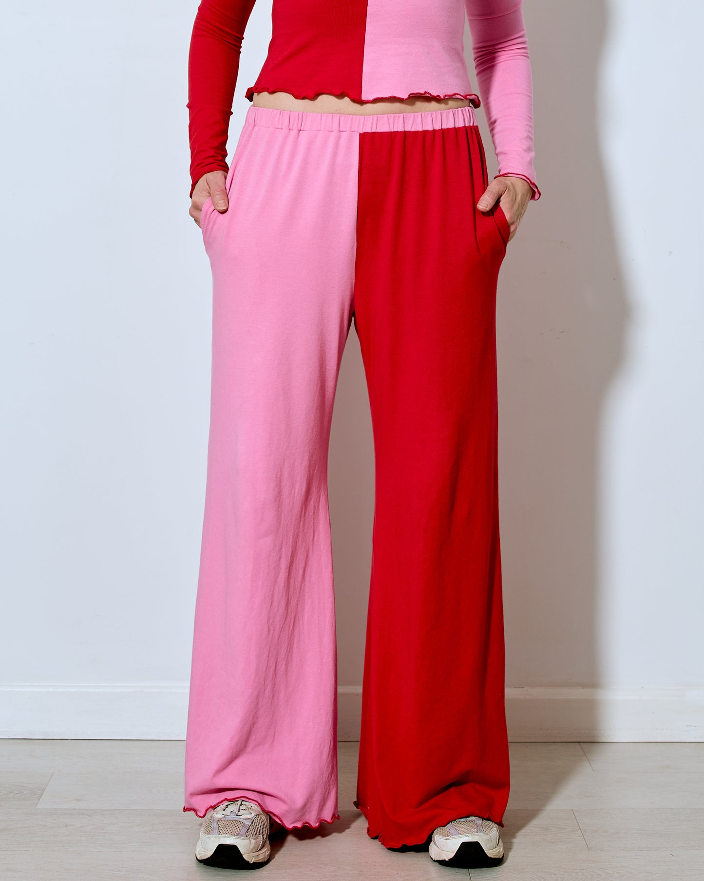 LOLA WIDE LEG PANTS CHERRY BUBBLEGUM
