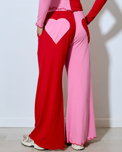 LOLA WIDE LEG PANTS CHERRY BUBBLEGUM