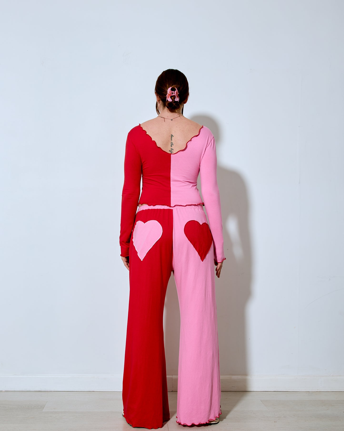 LOLA WIDE LEG PANTS CHERRY BUBBLEGUM
