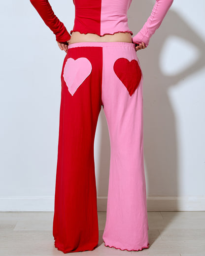LOLA WIDE LEG PANTS CHERRY BUBBLEGUM