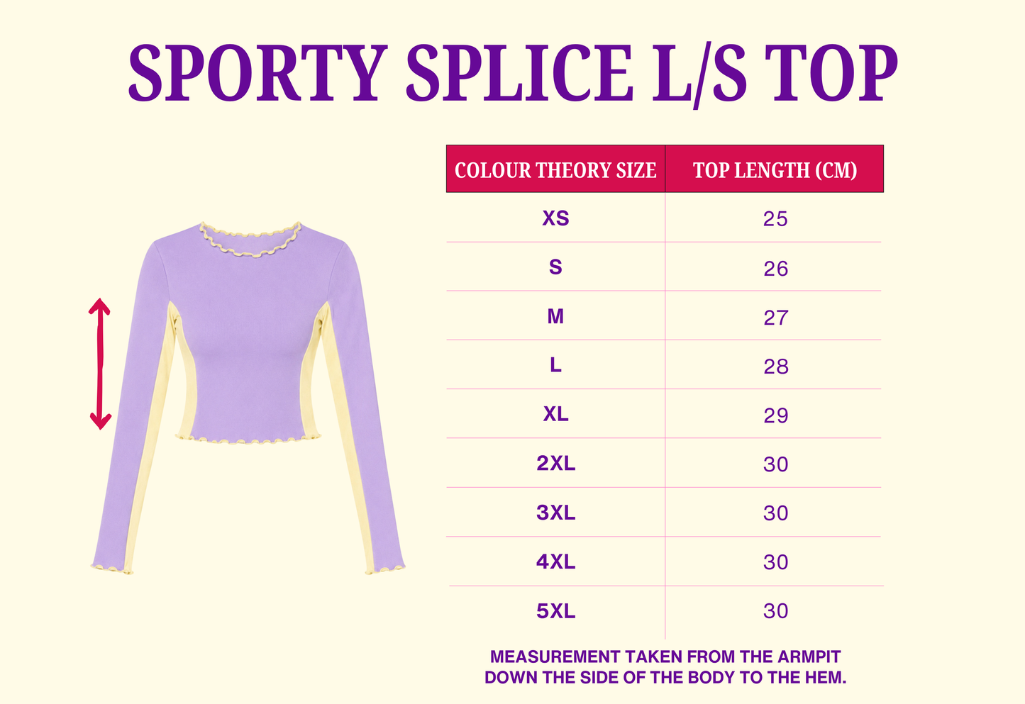 SPORTY SPLICE LONG SLEEVE TOP BURGENDY SKIES