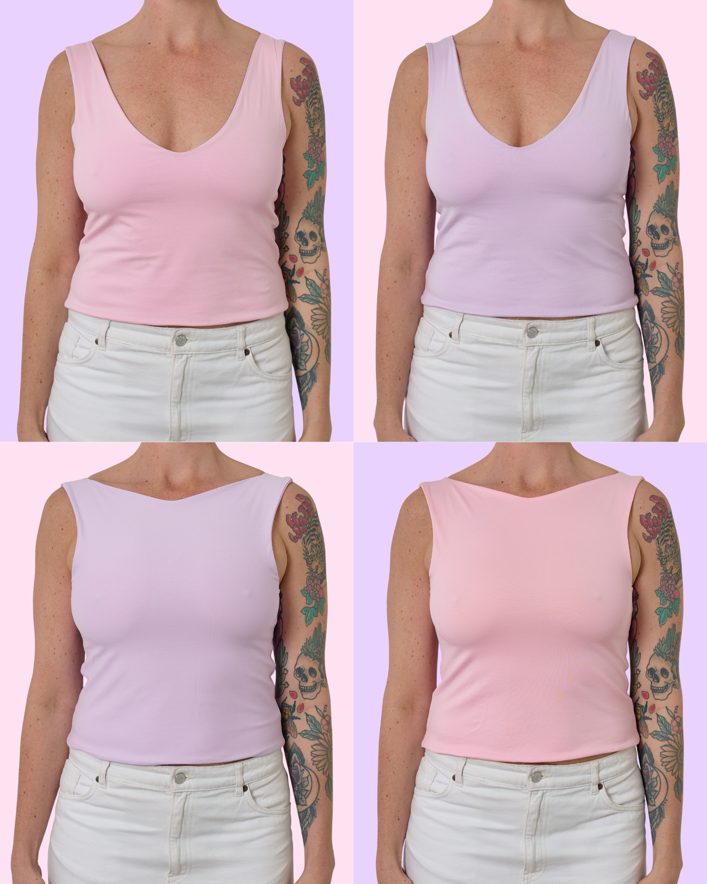 FRANKIE 4 IN 1 TANK TOP STRAWBERRY & LAVENDER
