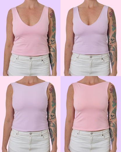 FRANKIE 4 IN 1 TANK TOP STRAWBERRY & LAVENDER