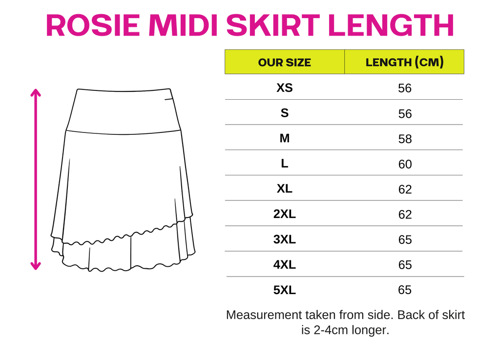 Rosie Midi Skirt - Cherry Bubblegum