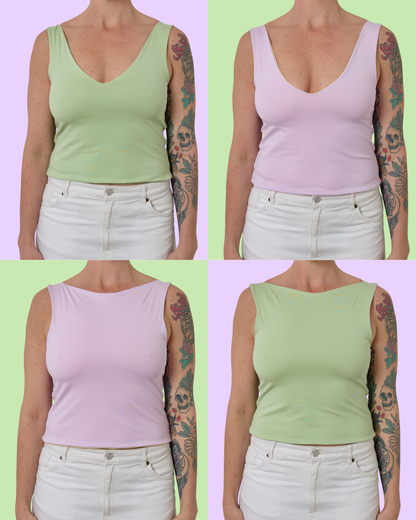 FRANKIE 4 IN 1 TANK TOP KIWI & LAVENDER