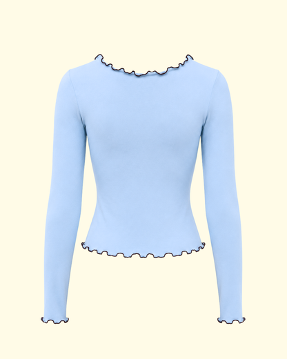 LOLA 2 IN 1 LONG SLEEVE TOP BLUE SKIES