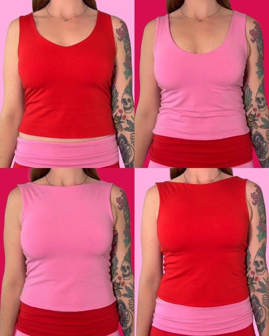 ESSENTIAL 4 IN 1 TANK TOP CHERRY BUBBBLEGUM