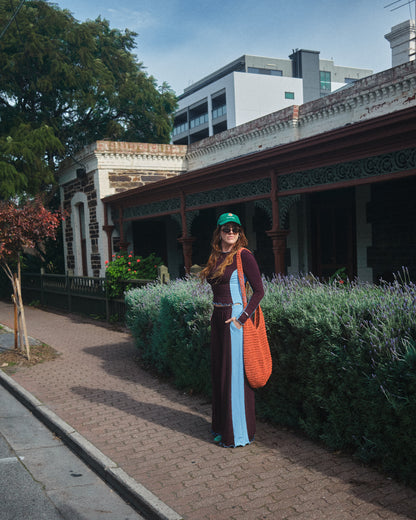 SPORTY SPLICE LONG SLEEVE TOP BURGENDY SKIES