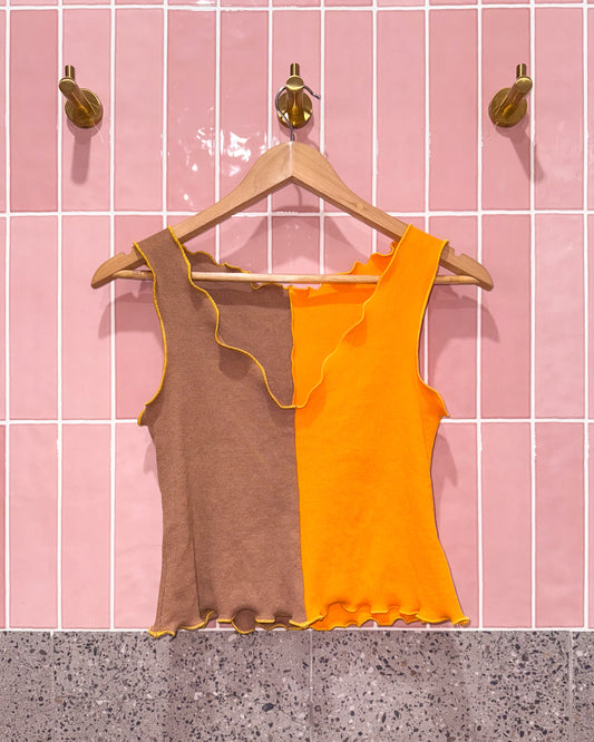 2 IN 1 TANK | ORANGE & BISCUIT