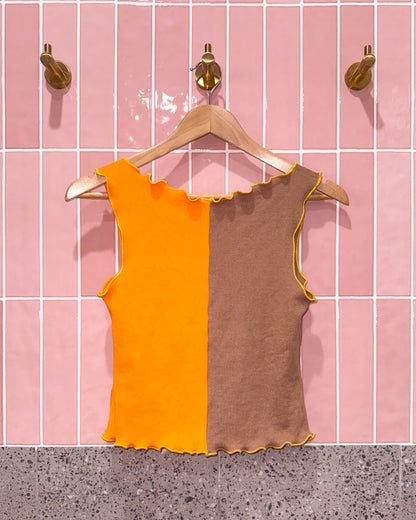 2 IN 1 TANK | ORANGE & BISCUIT