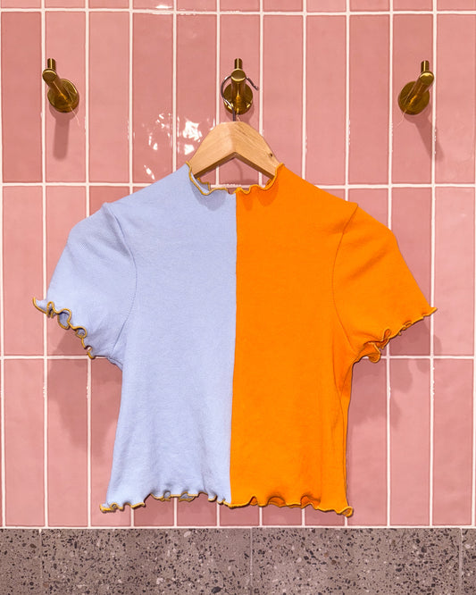 BABY TEE | BABY BLUE & ORANGE