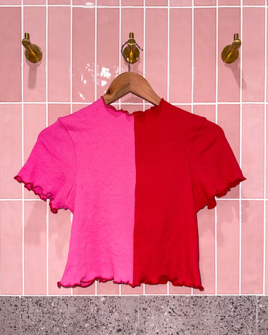 BABY TEE | CHILLI & HOT PINK