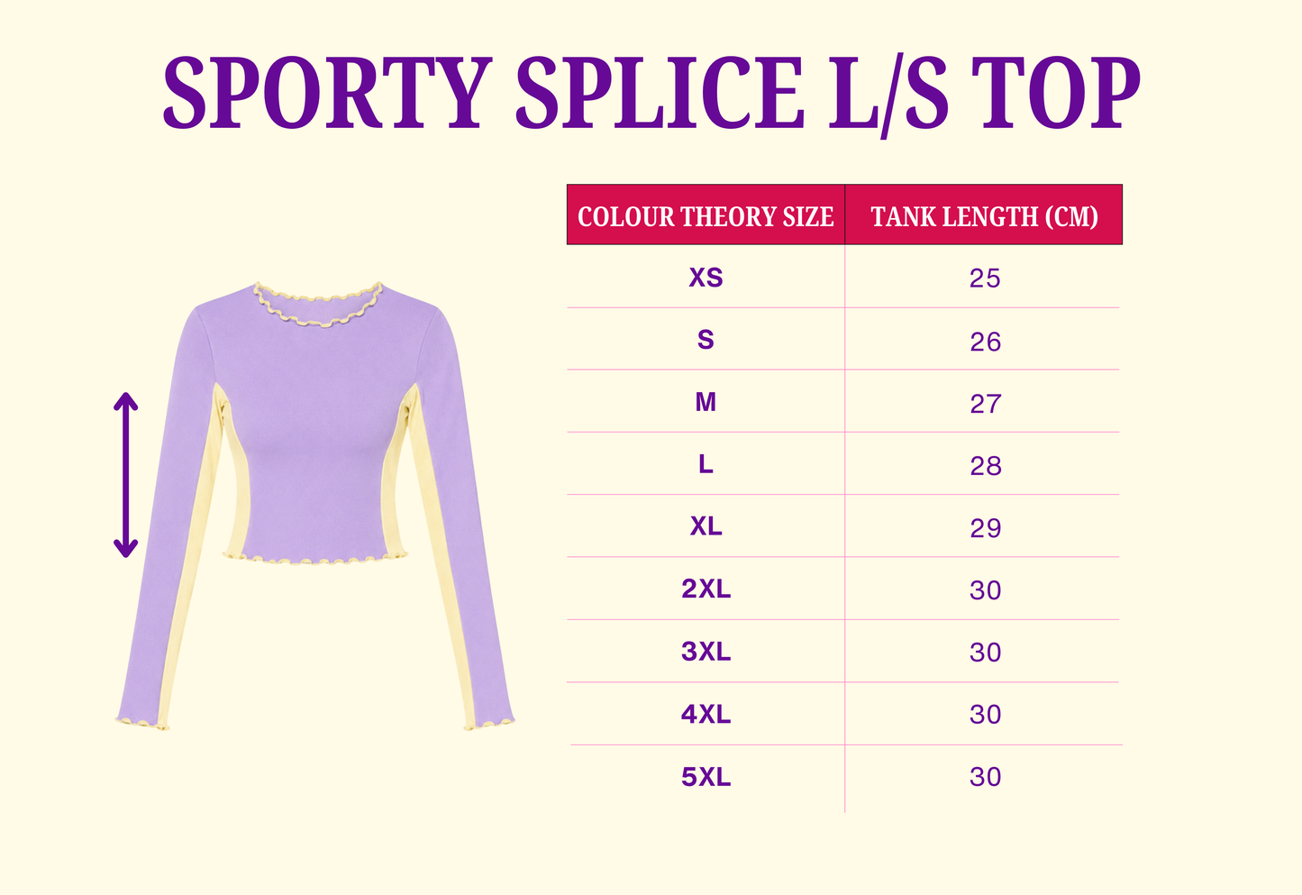 SPORTY SPLICE LONG SLEEVE TOP CHERRY BUBBLEGUM