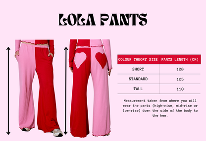 LOLA WIDE LEG PANTS CHERRY BUBBLEGUM