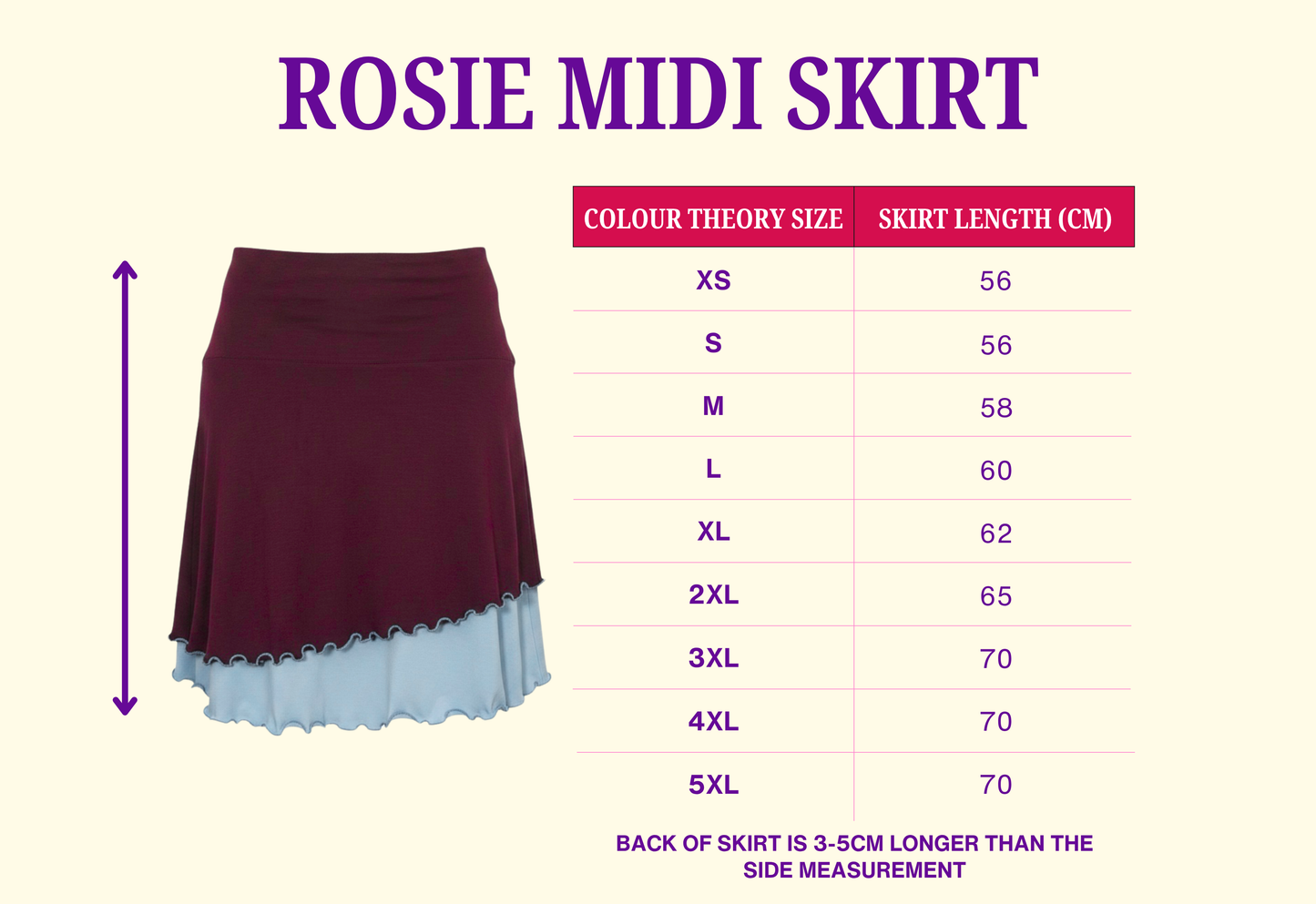 ROSIE MIDI SKIRT CHERRY BUBBLEGUM